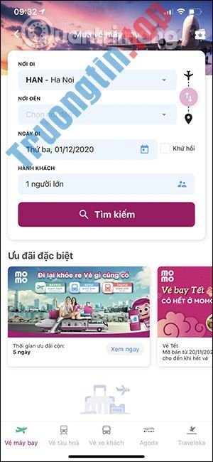 Cách&nbsp;đặt&nbsp;vé&nbsp;máy&nbsp;bay&nbsp;qua&nbsp;điện&nbsp;thoại&nbsp;bằng&nbsp;ví&nbsp;Momo