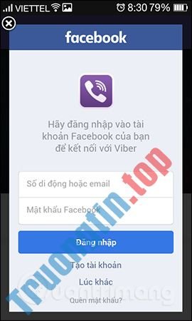 Cách liên kết Facebook với Viber
