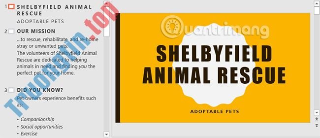 Quản&nbsp;lý&nbsp;các&nbsp;slide&nbsp;trong&nbsp;PowerPoint&nbsp;2016