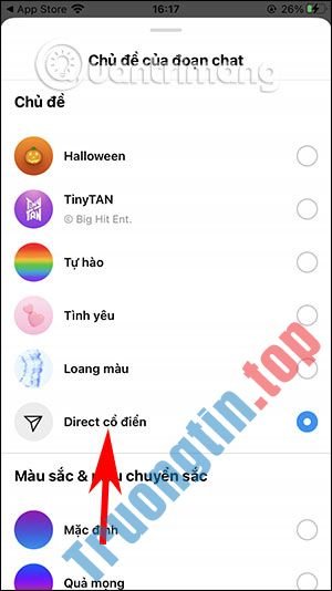 Cách&nbsp;đổi&nbsp;giao&nbsp;diện&nbsp;nhắn&nbsp;tin&nbsp;trên&nbsp;Instagram