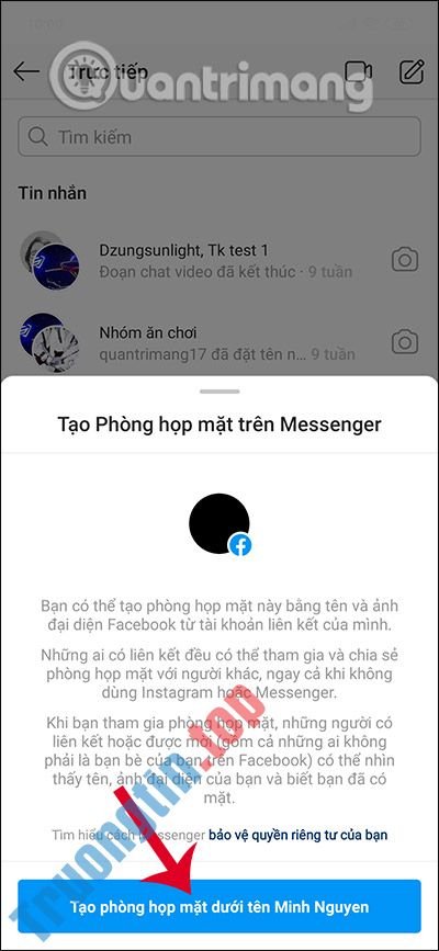 Cách&nbsp;tạo&nbsp;phòng&nbsp;họp&nbsp;Messenger&nbsp;Rooms&nbsp;trên&nbsp;Instagram