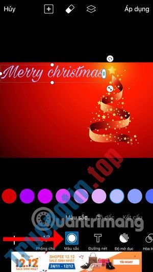 Cách&nbsp;tạo&nbsp;thiệp&nbsp;giáng&nbsp;sinh&nbsp;trên&nbsp;Smartphone