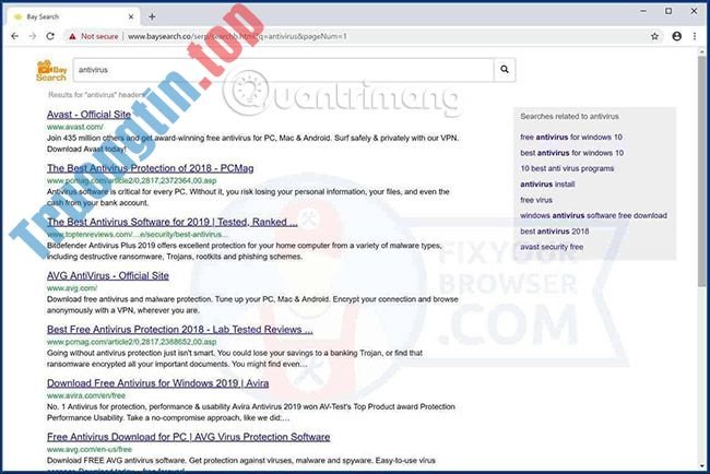 Cách&nbsp;loại&nbsp;bỏ&nbsp;Baysearch.co