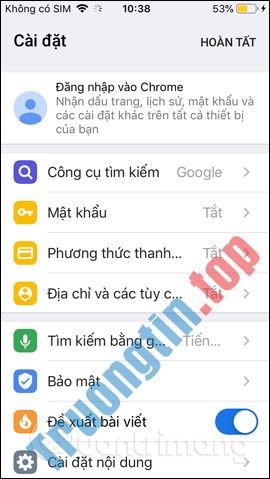 Cách chuyển Google Chrome sang tiếng Việt