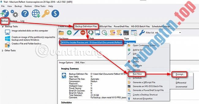 Cách&nbsp;tạo&nbsp;và&nbsp;khôi&nbsp;phục&nbsp;System&nbsp;Image&nbsp;Backup&nbsp;với&nbsp;Macrium&nbsp;Reflect