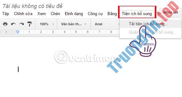 Hướng&nbsp;dẫn&nbsp;cài&nbsp;tiện&nbsp;ích&nbsp;trên&nbsp;Google&nbsp;Docs