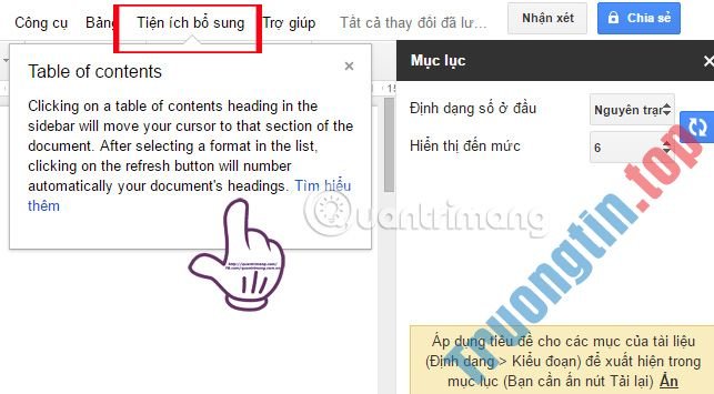 Hướng&nbsp;dẫn&nbsp;cài&nbsp;tiện&nbsp;ích&nbsp;trên&nbsp;Google&nbsp;Docs
