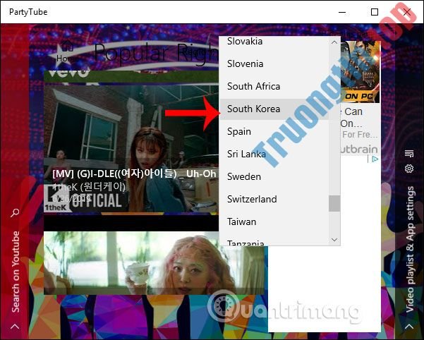 Cách&nbsp;dùng&nbsp;PartyTube&nbsp;xem&nbsp;YouTube&nbsp;trên&nbsp;Windows&nbsp;10