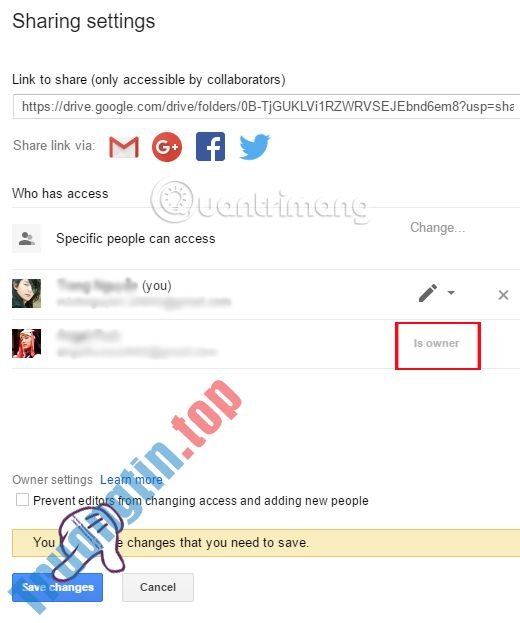 Cách&nbsp;thay&nbsp;đổi&nbsp;quyền&nbsp;sở&nbsp;hữu&nbsp;thư&nbsp;mục&nbsp;trong&nbsp;Google&nbsp;Drive