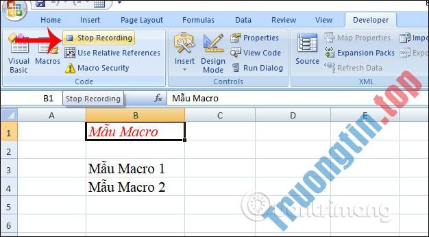 MS&nbsp;Excel&nbsp;2007&nbsp;-&nbsp;Bài&nbsp;7:&nbsp;Tạo&nbsp;Macro&nbsp;trong&nbsp;Excel&nbsp;2007