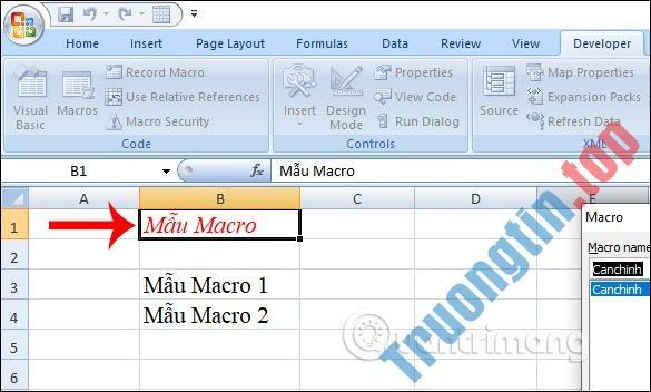 MS&nbsp;Excel&nbsp;2007&nbsp;-&nbsp;Bài&nbsp;7:&nbsp;Tạo&nbsp;Macro&nbsp;trong&nbsp;Excel&nbsp;2007