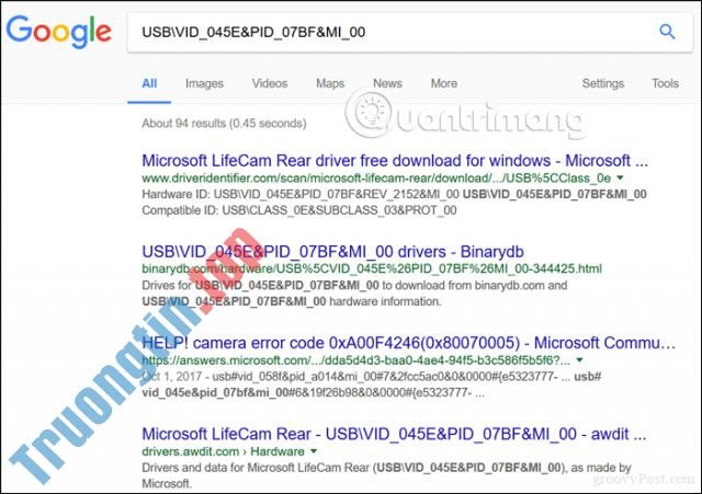 Tìm&nbsp;nhanh&nbsp;driver&nbsp;Windows&nbsp;10&nbsp;bằng&nbsp;ID&nbsp;phần&nbsp;cứng