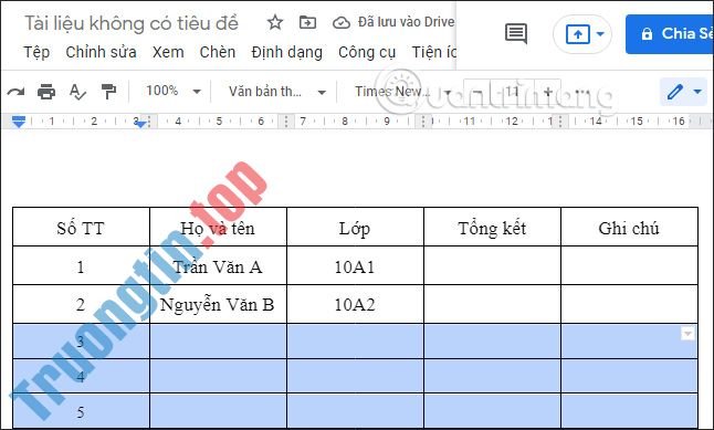 Cách&nbsp;gộp&nbsp;bảng&nbsp;và&nbsp;tách&nbsp;bảng&nbsp;trong&nbsp;Google&nbsp;Docs