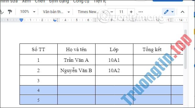 Cách&nbsp;gộp&nbsp;bảng&nbsp;và&nbsp;tách&nbsp;bảng&nbsp;trong&nbsp;Google&nbsp;Docs