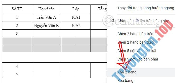 Cách&nbsp;gộp&nbsp;bảng&nbsp;và&nbsp;tách&nbsp;bảng&nbsp;trong&nbsp;Google&nbsp;Docs