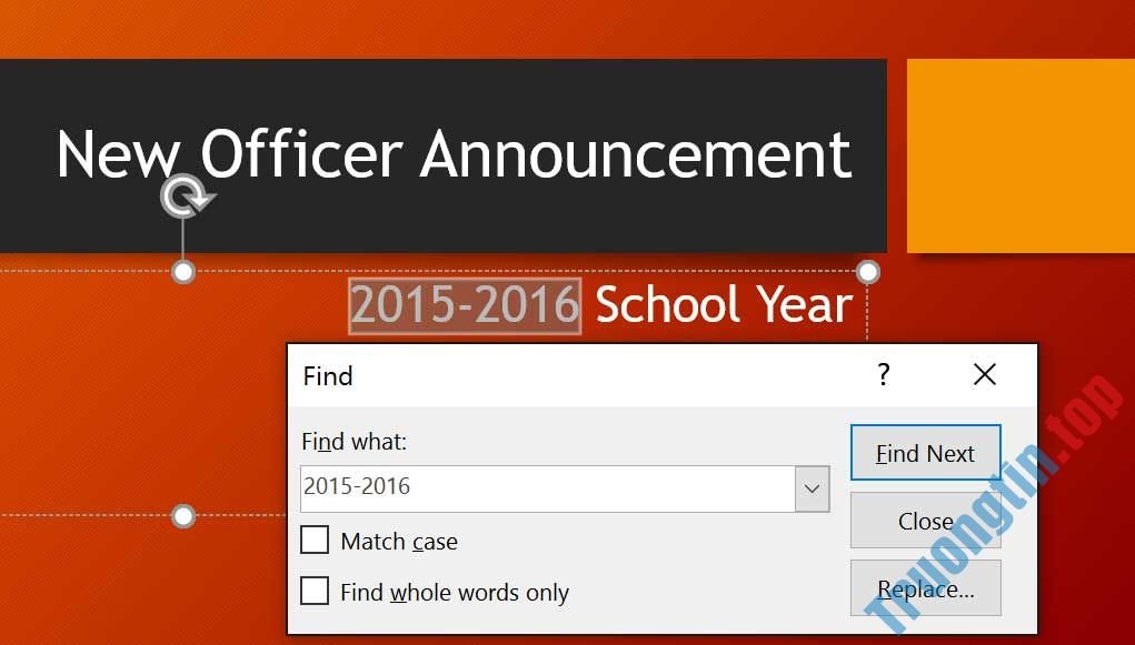 PowerPoint&nbsp;2019&nbsp;(Phần&nbsp;9):&nbsp;Sử&nbsp;dụng&nbsp;Find&nbsp;&&nbsp;Replace
