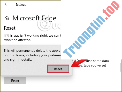 Cách reset trình duyệt Edge nhanh chóng trong Windows 10