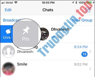 Cách&nbsp;ghim&nbsp;cuộc&nbsp;hội&nbsp;thoại&nbsp;WhatsApp&nbsp;lên&nbsp;đầu&nbsp;trên&nbsp;iPhone&nbsp;và&nbsp;Android