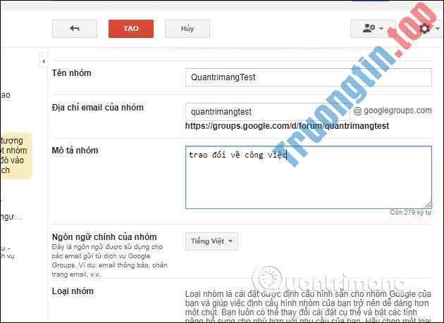 Hướng&nbsp;dẫn&nbsp;tạo&nbsp;Google&nbsp;Group