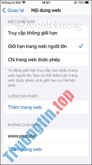 Chặn&nbsp;website&nbsp;có&nbsp;nội&nbsp;dung&nbsp;xấu&nbsp;trên&nbsp;Safari&nbsp;iPhone
