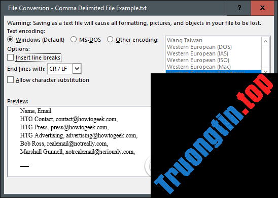 Cách&nbsp;chuyển&nbsp;đổi&nbsp;Word&nbsp;sang&nbsp;file&nbsp;CSV