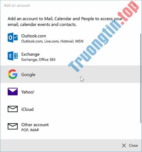 Cách thêm Gmail vào ứng dụng Mail Windows 10