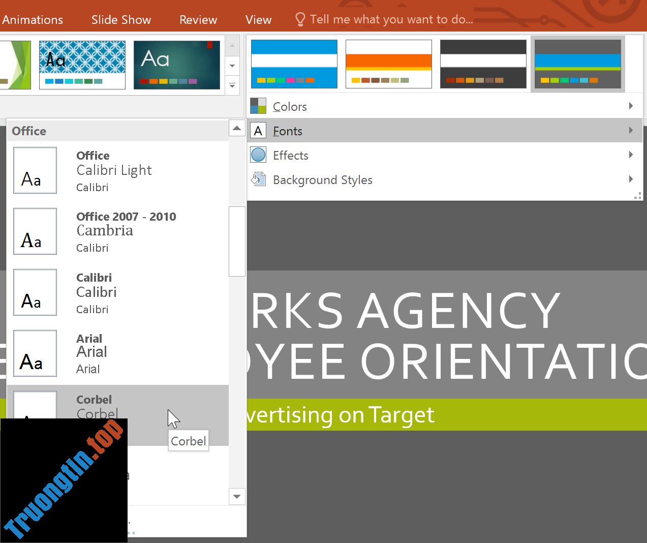 PowerPoint&nbsp;2019&nbsp;(Phần&nbsp;27):&nbsp;Sửa&nbsp;đổi&nbsp;theme