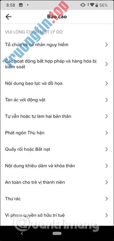 Cách&nbsp;báo&nbsp;cáo&nbsp;video,&nbsp;tài&nbsp;khoản,&nbsp;bình&nbsp;luận&nbsp;TikTok