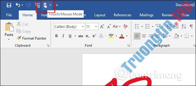 Cách&nbsp;bật,&nbsp;tắt&nbsp;chế&nbsp;độ&nbsp;Touch&nbsp;Mode&nbsp;trên&nbsp;Word