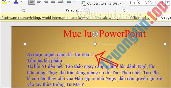 Cách&nbsp;tạo&nbsp;mục&nbsp;lục&nbsp;trong&nbsp;PowerPoint