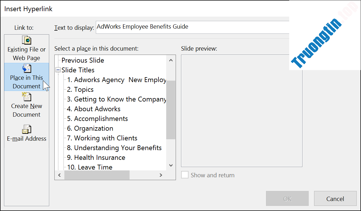 PowerPoint&nbsp;2019&nbsp;(Phần&nbsp;29):&nbsp;Link&nbsp;(liên&nbsp;kết)
