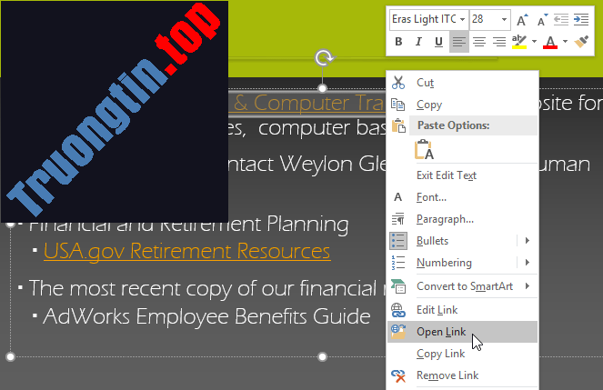PowerPoint&nbsp;2019&nbsp;(Phần&nbsp;29):&nbsp;Link&nbsp;(liên&nbsp;kết)