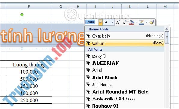 Cách&nbsp;chèn&nbsp;WordArt&nbsp;trong&nbsp;Excel