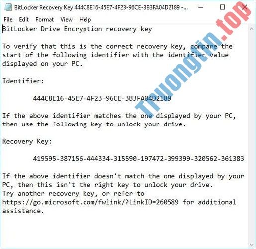Cách tìm BitLocker Recovery Key trong Windows 10 1 Cách tìm BitLocker Recovery Key trong Windows 10