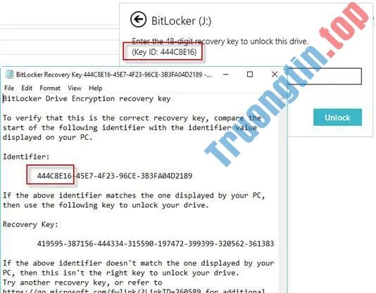 Cách tìm BitLocker Recovery Key trong Windows 10 5 Cách tìm BitLocker Recovery Key trong Windows 10