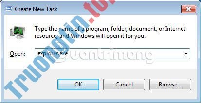 Khởi động lại Windows Explorer khi hệ thống bị “treo”