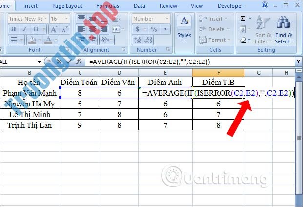 Cách&nbsp;dùng&nbsp;hàm&nbsp;AVERAGE&nbsp;trong&nbsp;Excel