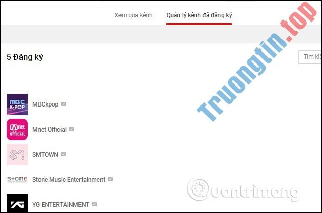 Cách&nbsp;xuất&nbsp;kênh&nbsp;YouTube&nbsp;đã&nbsp;đăng&nbsp;ký