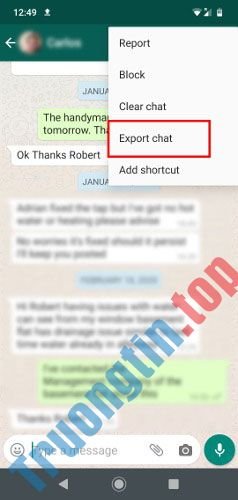 Cách&nbsp;xuất&nbsp;lịch&nbsp;sử&nbsp;trò&nbsp;chuyện&nbsp;WhatsApp&nbsp;sang&nbsp;PC