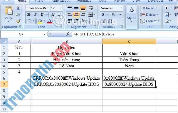 Hàm&nbsp;RIGHT,&nbsp;cách&nbsp;dùng&nbsp;hàm&nbsp;cắt&nbsp;chuỗi&nbsp;ký&nbsp;tự&nbsp;bên&nbsp;phải&nbsp;trong&nbsp;Excel