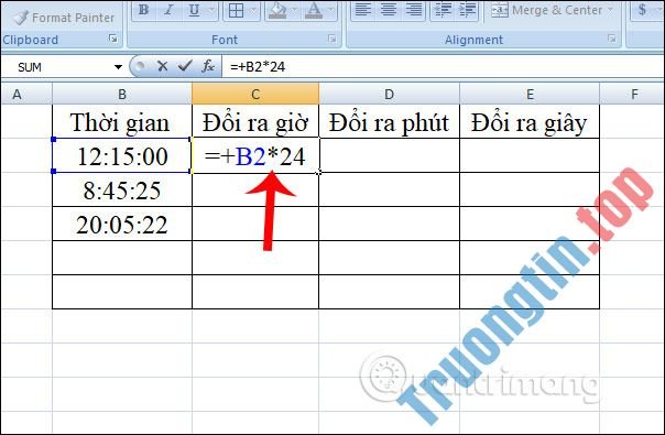 Cách&nbsp;chuyển&nbsp;đổi&nbsp;thời&nbsp;gian&nbsp;trong&nbsp;Excel