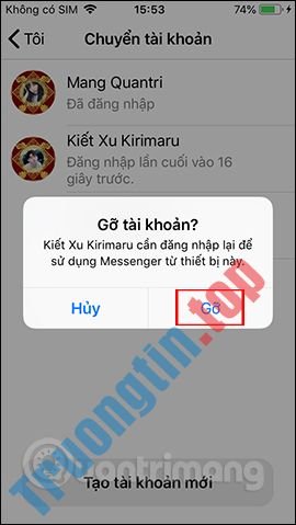 Cách đăng nhập nhiều tài khoản Messenger