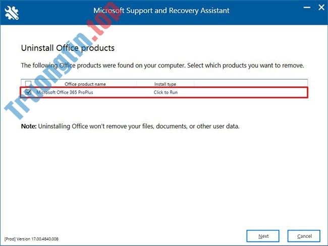 Cách gỡ cài đặt Microsoft 365 Office trên Windows 10 3 Cách gỡ cài đặt Microsoft 365 Office trên Windows 10