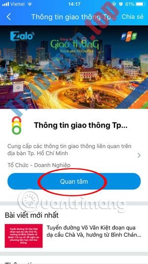 Cách&nbsp;xem&nbsp;camera&nbsp;giao&nbsp;thông&nbsp;TP&nbsp;Hồ&nbsp;Chí&nbsp;Minh&nbsp;trên&nbsp;Zalo