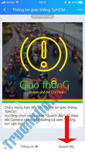 Cách&nbsp;xem&nbsp;camera&nbsp;giao&nbsp;thông&nbsp;TP&nbsp;Hồ&nbsp;Chí&nbsp;Minh&nbsp;trên&nbsp;Zalo