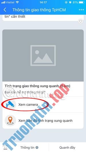 Cách&nbsp;xem&nbsp;camera&nbsp;giao&nbsp;thông&nbsp;TP&nbsp;Hồ&nbsp;Chí&nbsp;Minh&nbsp;trên&nbsp;Zalo