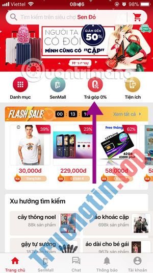 Hướng&nbsp;dẫn&nbsp;mua&nbsp;hàng&nbsp;trả&nbsp;góp&nbsp;0%&nbsp;trên&nbsp;Sendo