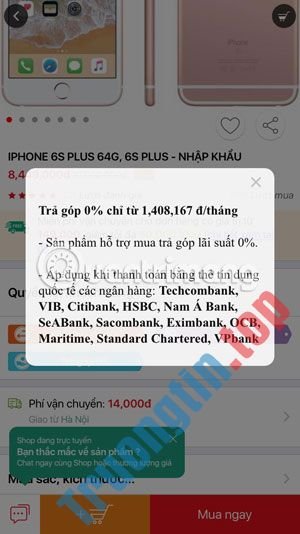 Hướng&nbsp;dẫn&nbsp;mua&nbsp;hàng&nbsp;trả&nbsp;góp&nbsp;0%&nbsp;trên&nbsp;Sendo