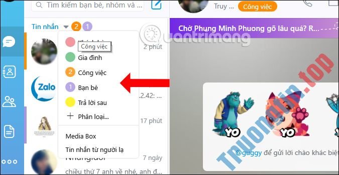 Cách&nbsp;phân&nbsp;loại&nbsp;hội&nbsp;thoại&nbsp;chat&nbsp;trên&nbsp;Zalo&nbsp;PC