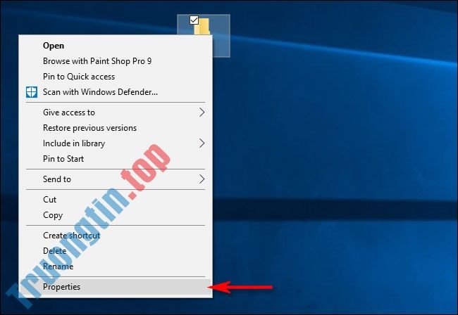 Cách tạo thư mục vô hình trên desktop Windows 10